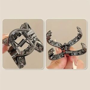 New Silver Rhinestone Hair Clip